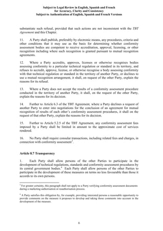 Chapter VIII: Technical barriers to trade chapter | PDF