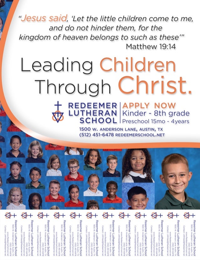 flyer with tear offs for private christian school enrollment