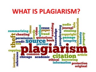 WHAT IS PLAGIARISM?
 