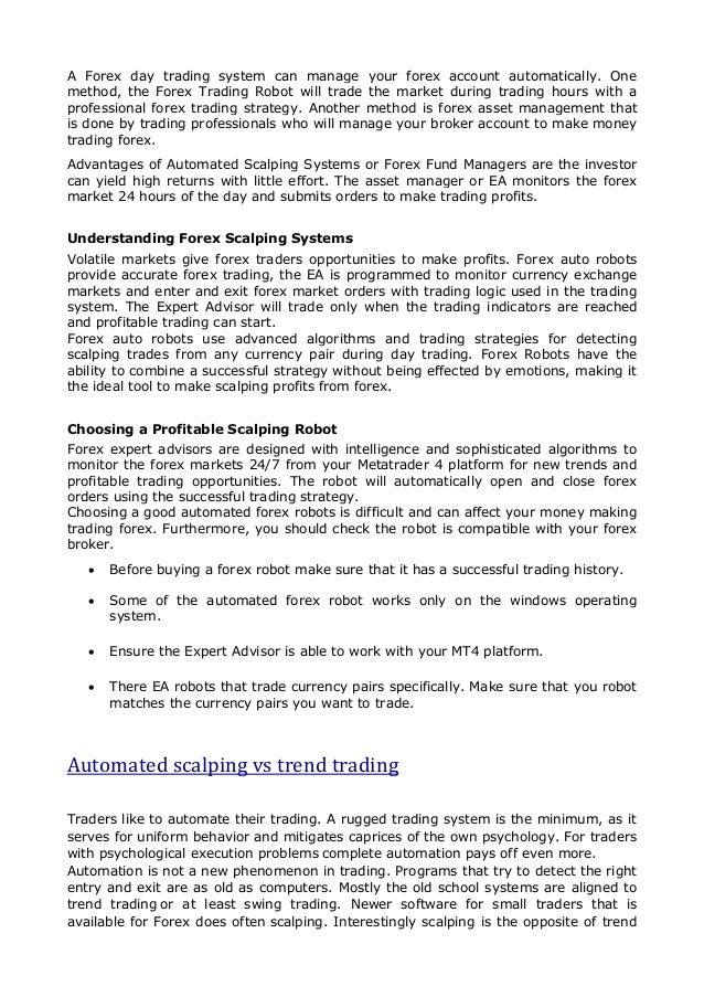 Automated scalping forex