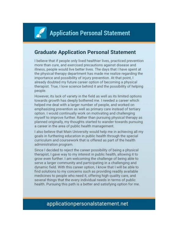 Phd application personal statement