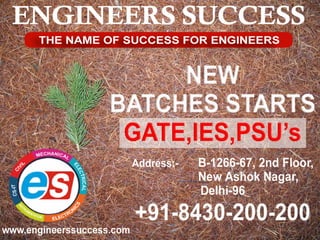 MECHANICAL GATE COACHING IN Delhi  ENGINEERS SUCCESS