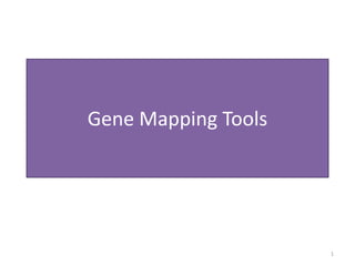 Gene Mapping Tools
1
 