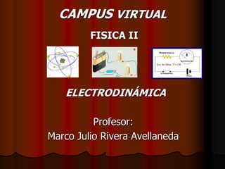 ELECTRODINÁMICA
Profesor:
Marco Julio Rivera Avellaneda
CAMPUS VIRTUAL
FISICA II
 