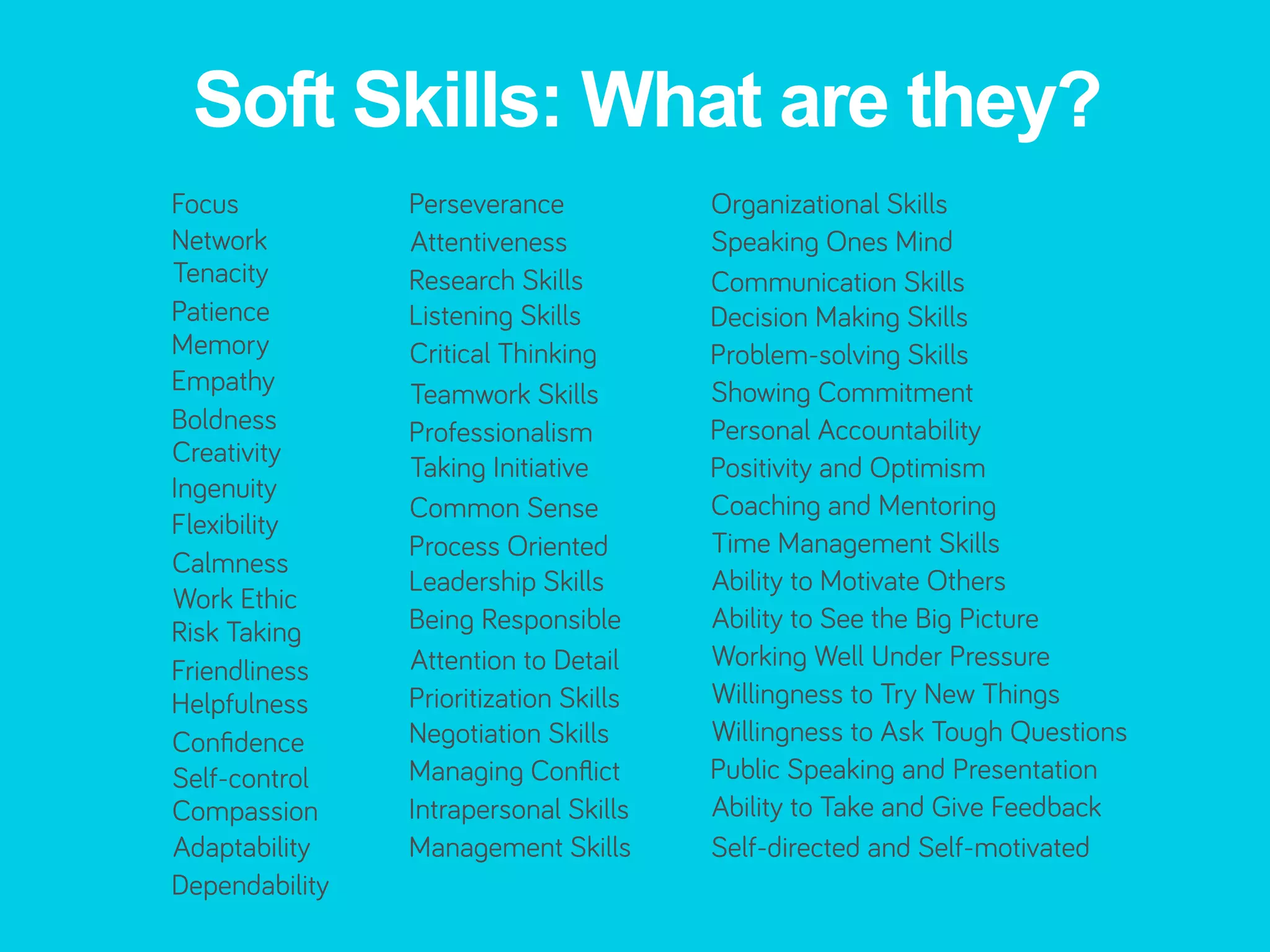 Soft Skills: What are they?
 