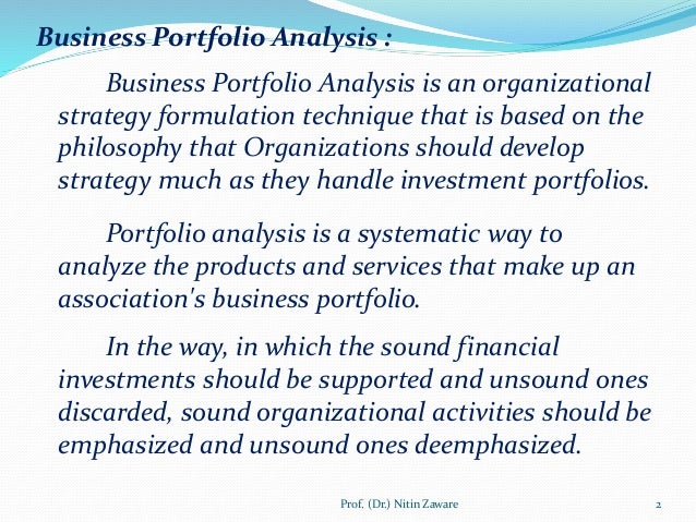 business portfolio analysis business portfolio analysis