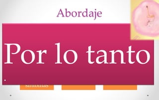 Abordaje
Embarazo
Signos y
síntomas
Laboratorios Auxiliares
Diagnóstico
Por lo tanto
.
 