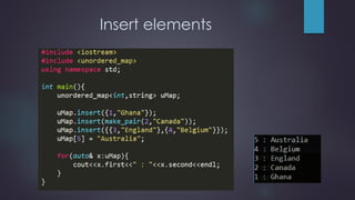 Insert elements
 