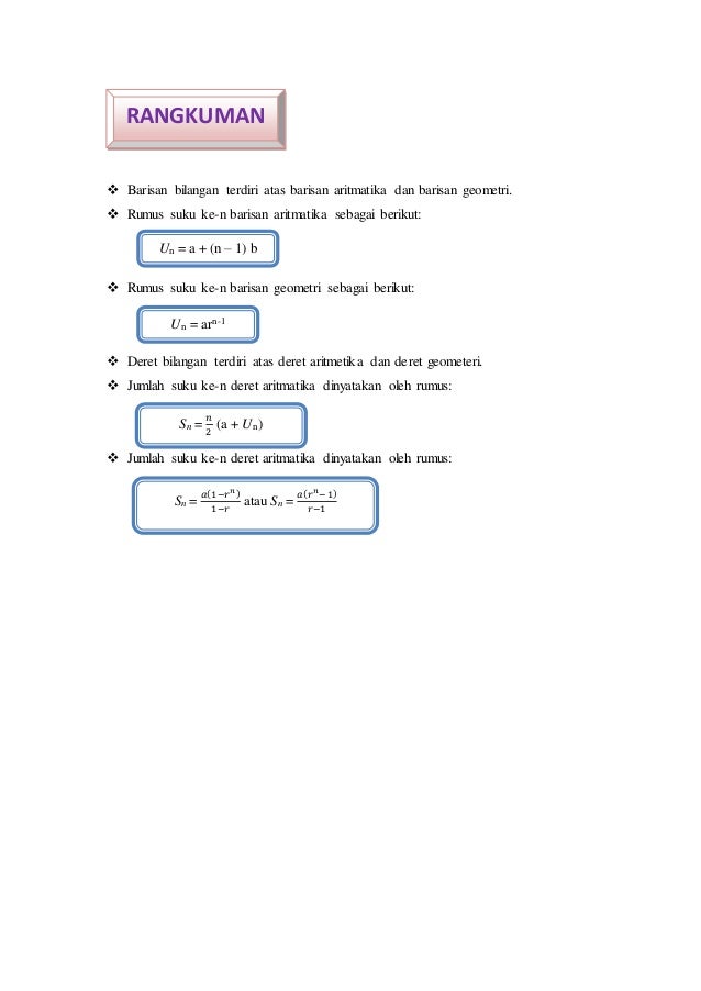 Bahan Ajar Pola Biliangan Barisan Dan Deret