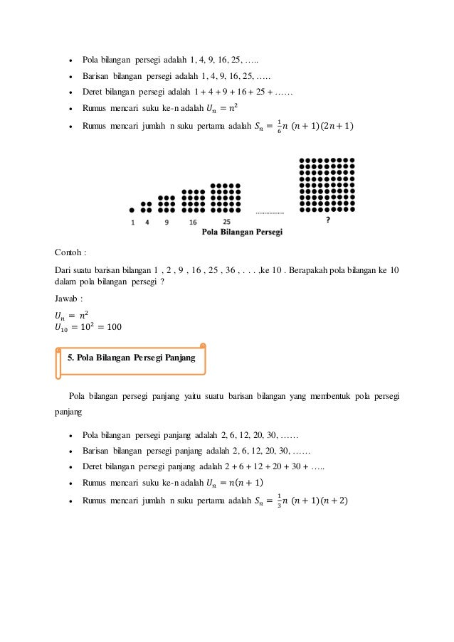 Soal pola bilangan kelas 9