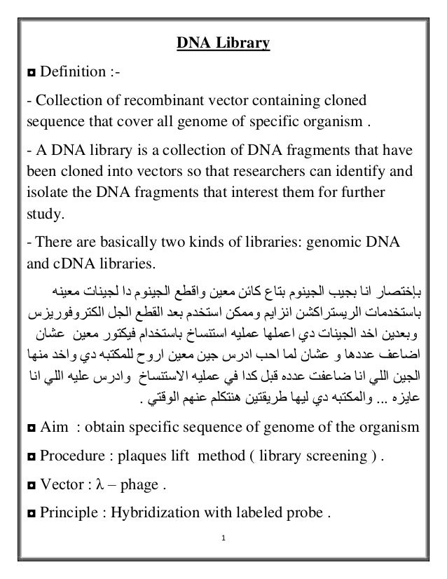 dna library dna library