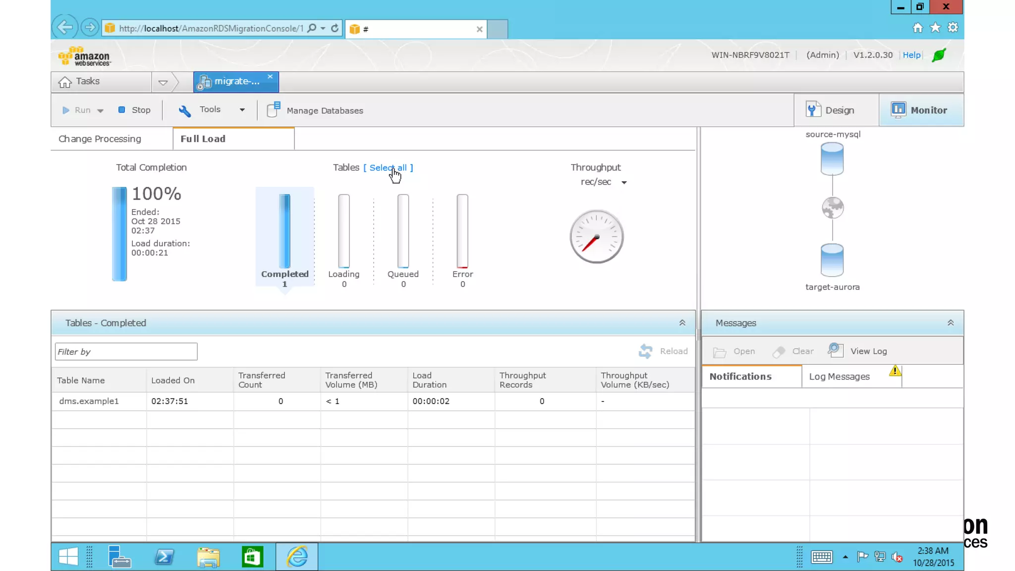 v	
  v	
  
RDS Aurora 생성 및 마이그레이션 
•  신규
•  이전 (MySQL)
•  이전 (RDS MySQL)
•  이전 (non-MySQL)
DB on
instance
RDS Aurora
instance
PostgreSQLPostgreSQLAurora	
  
mysqldump	
  /	
  mysqlimport	
  
•  MySQL	
 