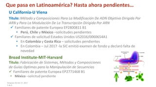 Propiedad Intelectual en la edición de genomas.