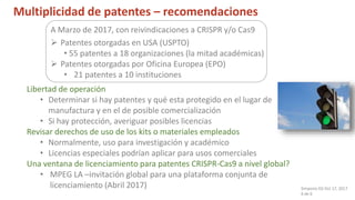Propiedad Intelectual en la edición de genomas.