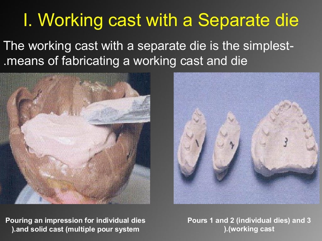 8.working casts and dies