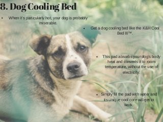 8. Dog Cooling Bed
When it’s particularly hot, your dog is probably
miserable.
Get a dog cooling bed like the K&H Cool
Bed...