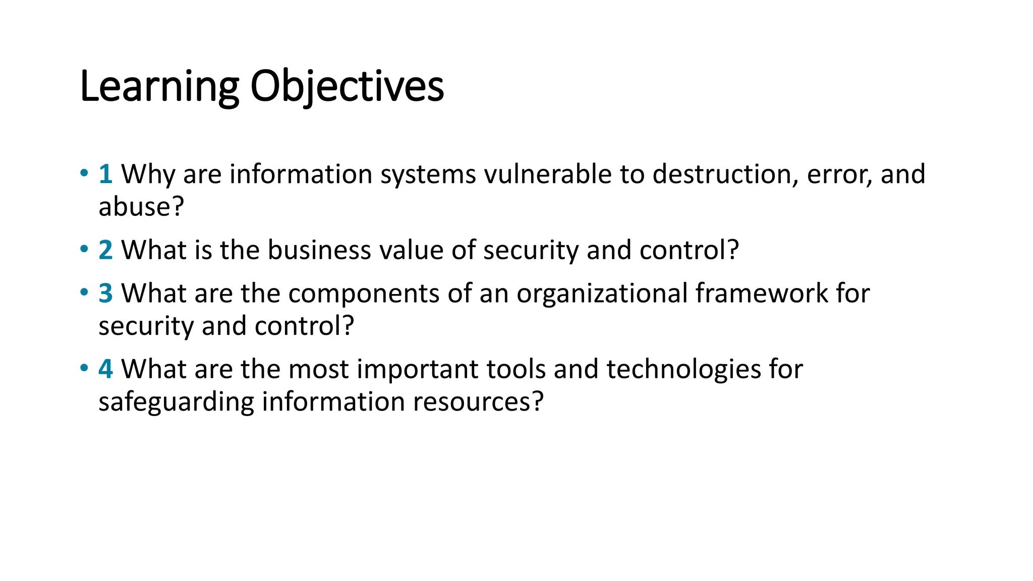 Securing information systems | PPTX | Computing | Technology & Computing