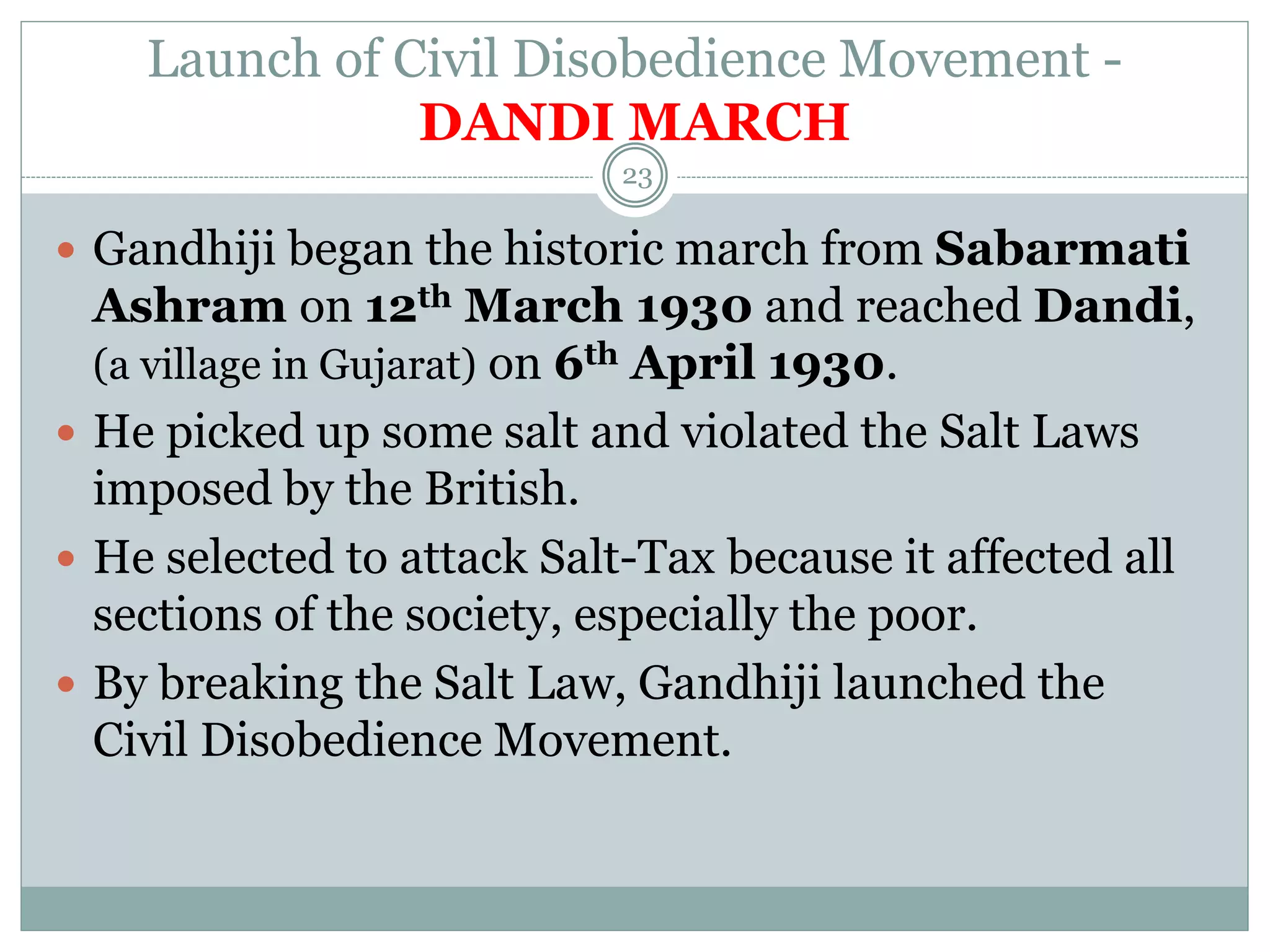 Mahatma Gandhi and the Indian National Movement | PPTX