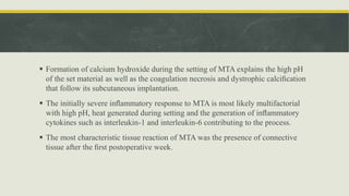 Mta Rsetting Reaction allergic reaction to endodontic materials | PPTX