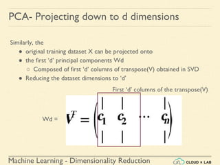 Dimensionality Reduction | Machine Learning | CloudxLab | PPTX
