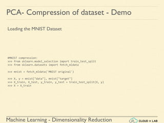 Dimensionality Reduction | Machine Learning | CloudxLab | PPTX