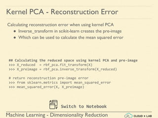 Dimensionality Reduction | Machine Learning | CloudxLab | PPTX