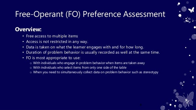 8 free operant preference assessment 8 free operant preference assessment