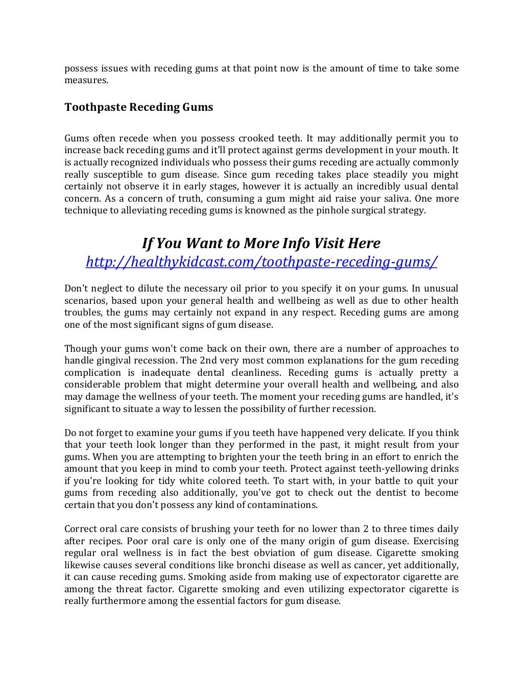 Toothpaste For Receding Gums Treatment