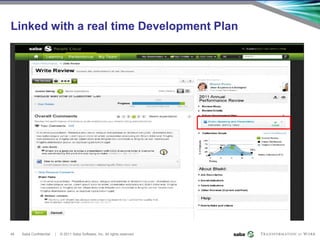 Linked with a real time Development Plan




46   Saba Confidential   |   © 2011 Saba Software, Inc. All rights reserved.
 