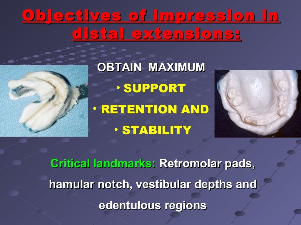 6. final impression techniques for removable partial dentures