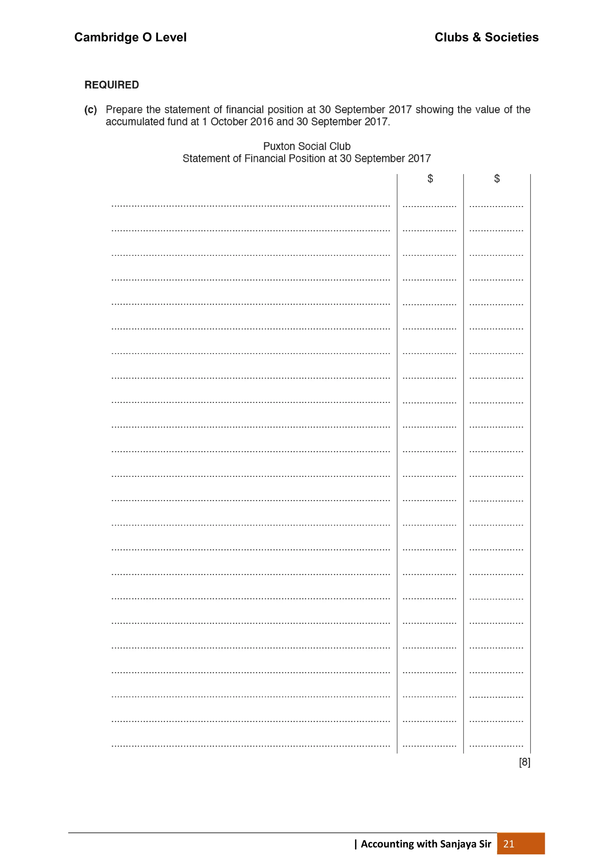 clubs & societies final accounts of non profit organisations PDF