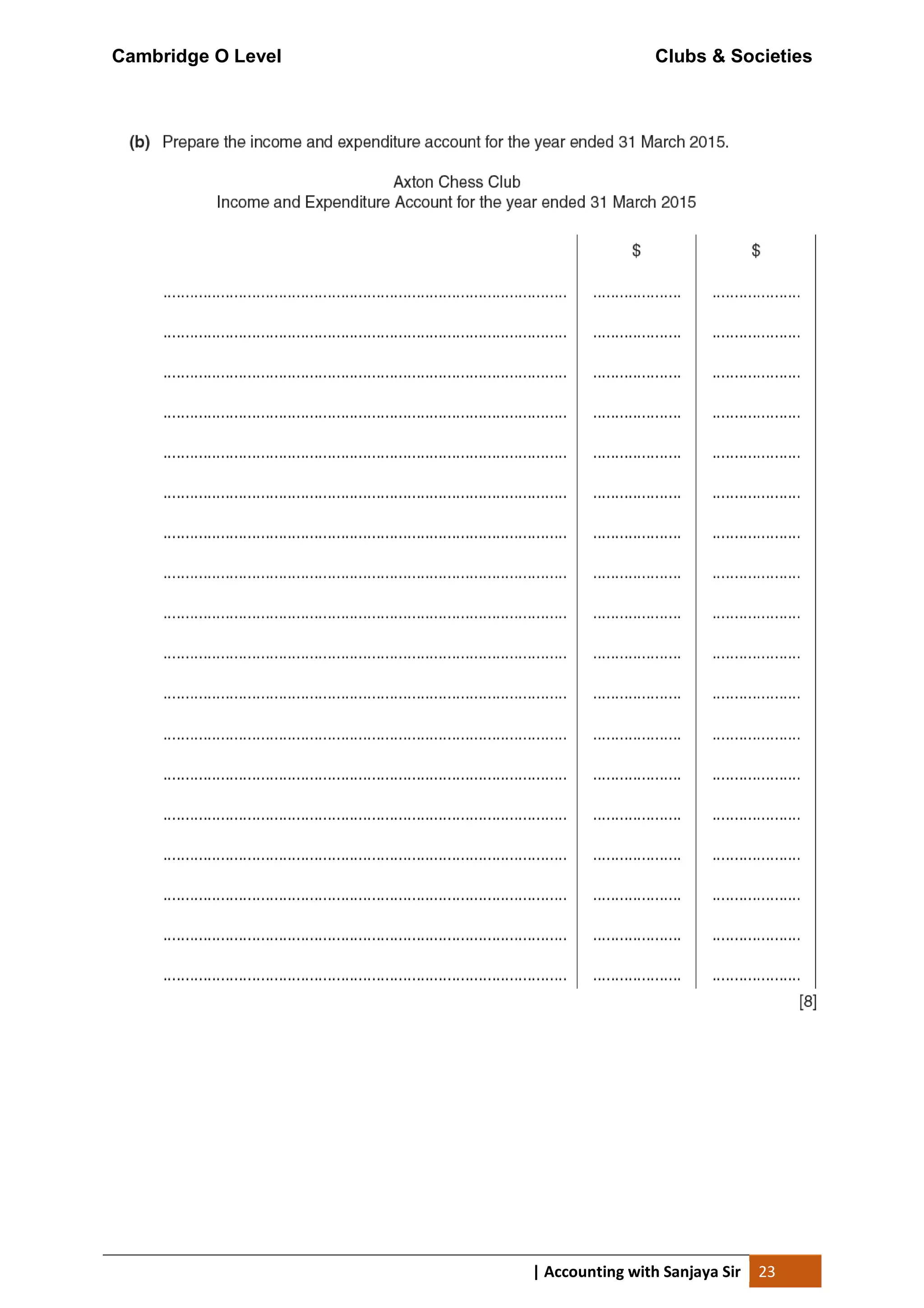 clubs & societies final accounts of non profit organisations PDF