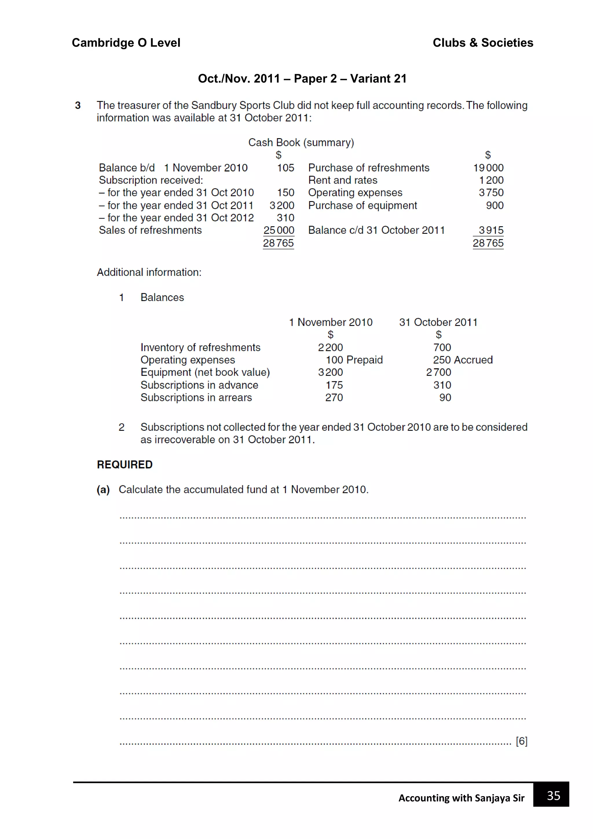 clubs & societies final accounts of non profit organisations PDF