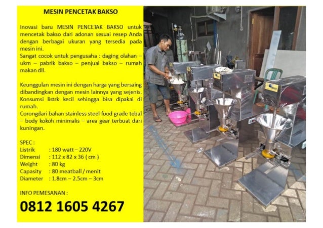 Alat Pembuat Pentol Bakso Sederhana 0812 1605 4267 Tsel