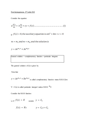DIFFERENTIAL EQUATION | DOCX