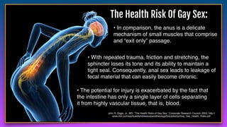8. The LGBT Movement Health Issues - The Dangers of Anal Sex | PDF