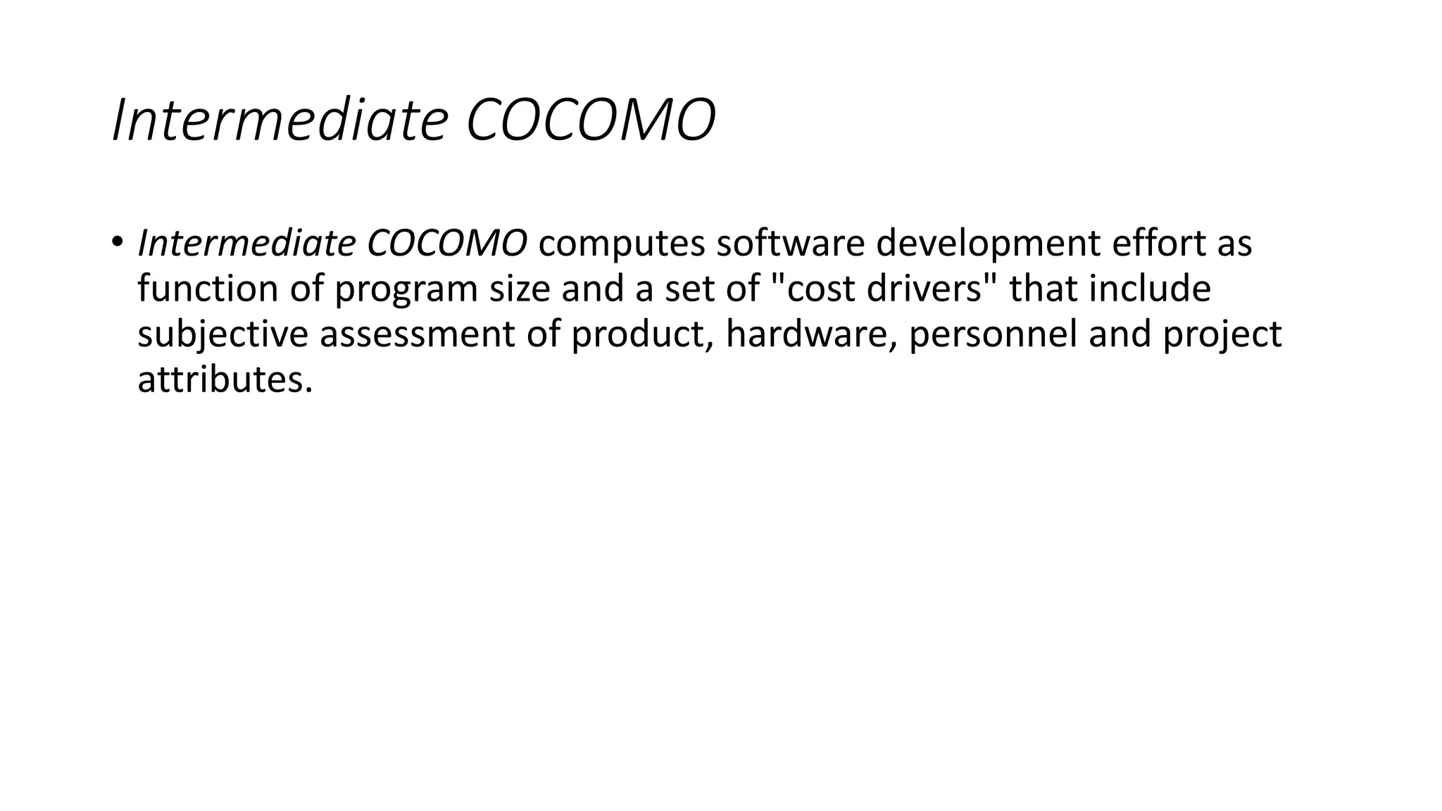 COCOMO Modal In Software Engineering By NADEEM AHMED | PPT
