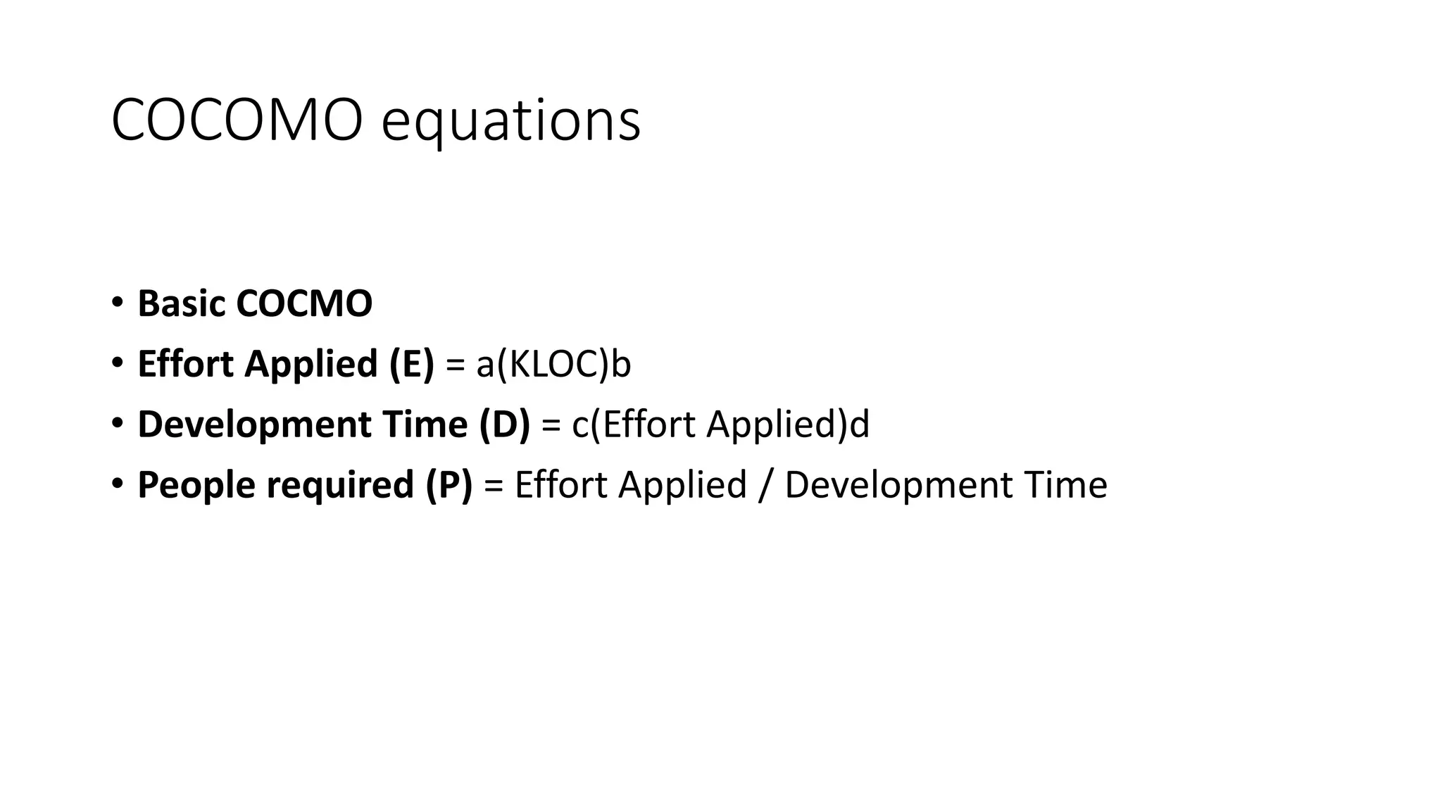 COCOMO Modal In Software Engineering By NADEEM AHMED | PPT