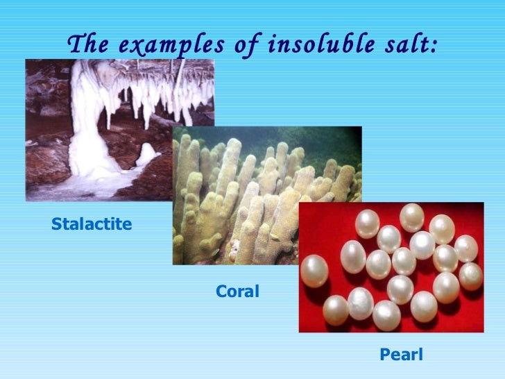 8.1 (c) insoluble salts