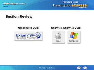 Chapter
Section

25
1

Section

1

Section Review

QuickTake Quiz

Know It, Show It Quiz

The Cold War Drive for Reform
The Begins

 