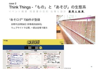 Think Things -
case 2
46
“ ” 730
( 58 25329 )
,
asolog.ycam.jp
 