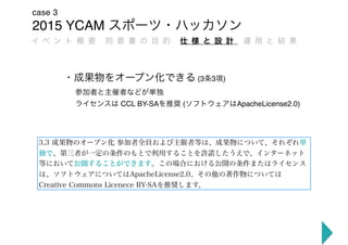 2015 YCAM
case 3
60
(3 3 )
CCL BY-SA ( ApacheLicense2.0)
 