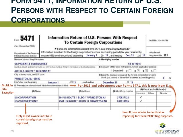 International Information Reporting