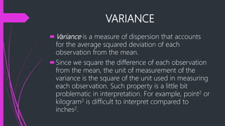 Interpret Variance Measures of Variation | PPTX