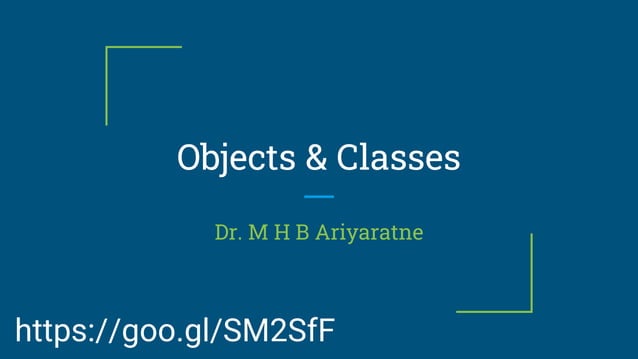 8. objects & classes | PPT