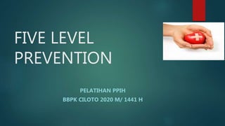 FIVE LEVEL
PREVENTION
PELATIHAN PPIH
BBPK CILOTO 2020 M/ 1441 H
 