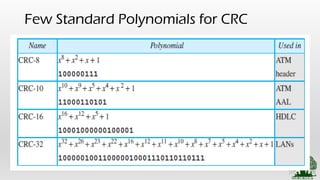 8. data link layer error detection and correction codes - crc | PPT