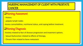 Chronic Bacterial Prostatitis
1. Usually 4 to 6 weeks of oral antibiotic therapy with ability to
diffuse into prostate.
a....