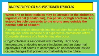 POST-TESTICULAR CAUSES
•Treatment of male infertility with post-testicular
causes involves correcting ejaculatory abnormal...