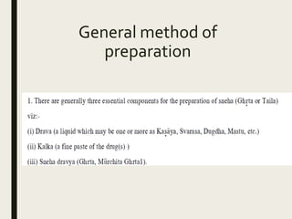 General method of
preparation
 